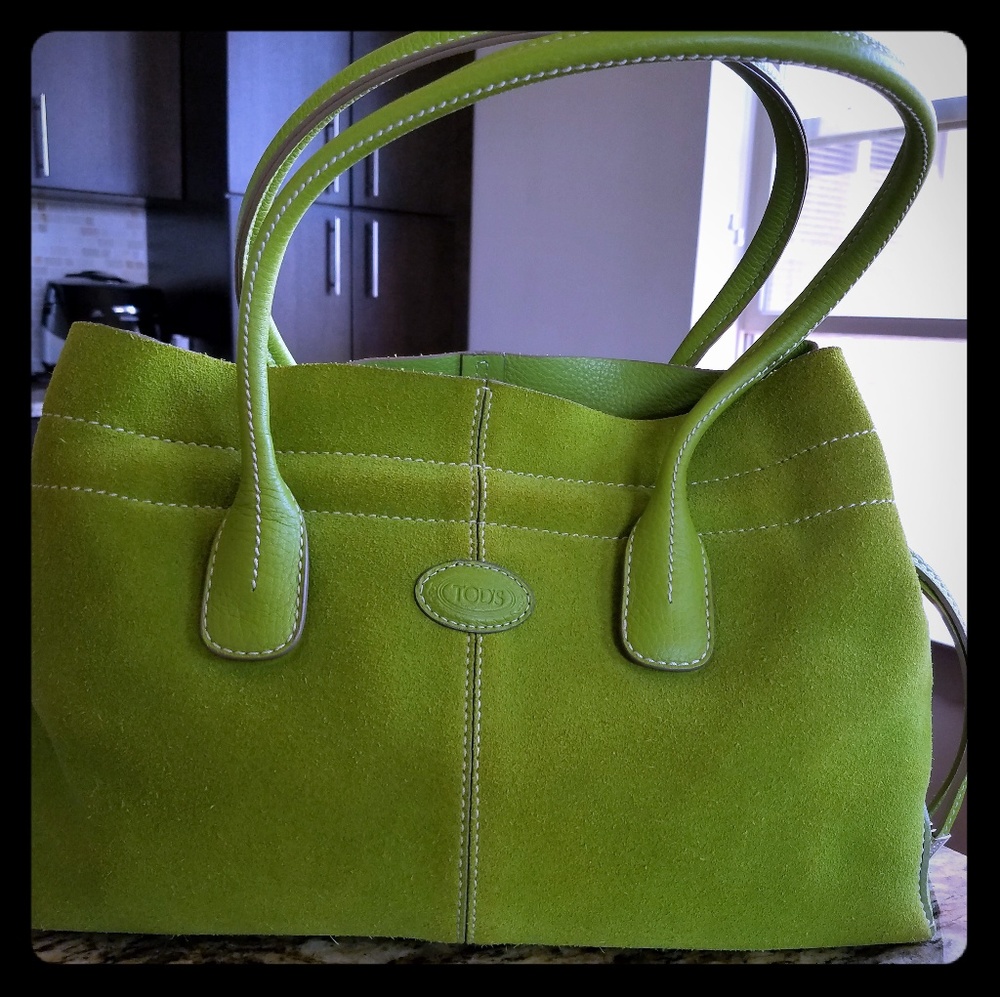 TOD'S suede  tote bag